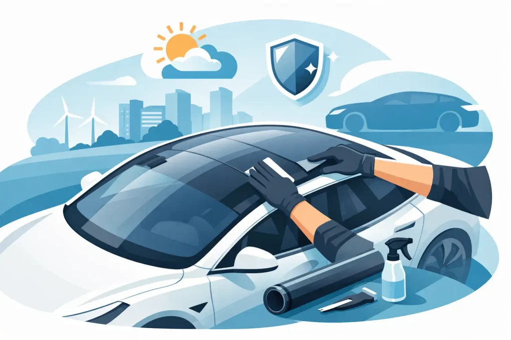 How to Tint Tesla Roof the Right Way