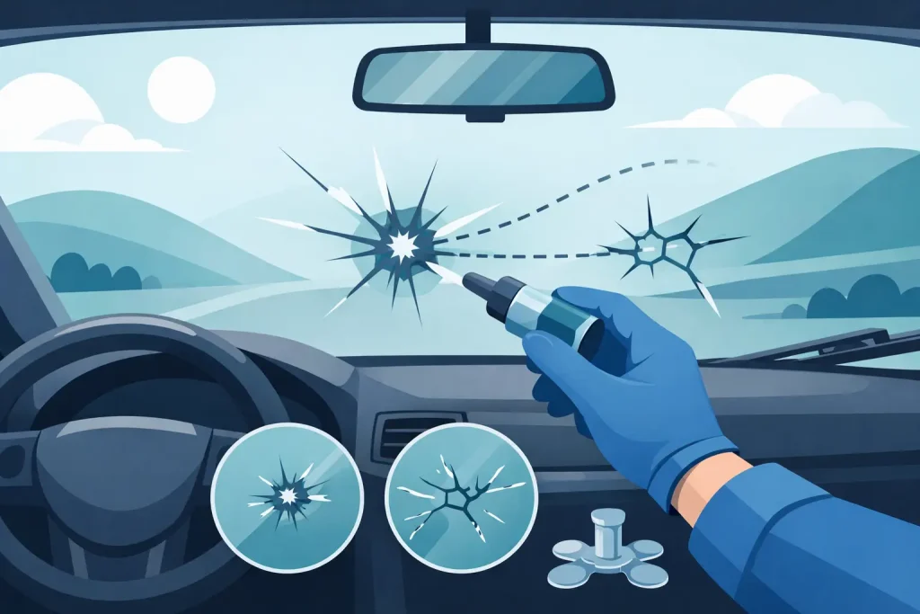 How to Stop Windshield Chip From Spreading